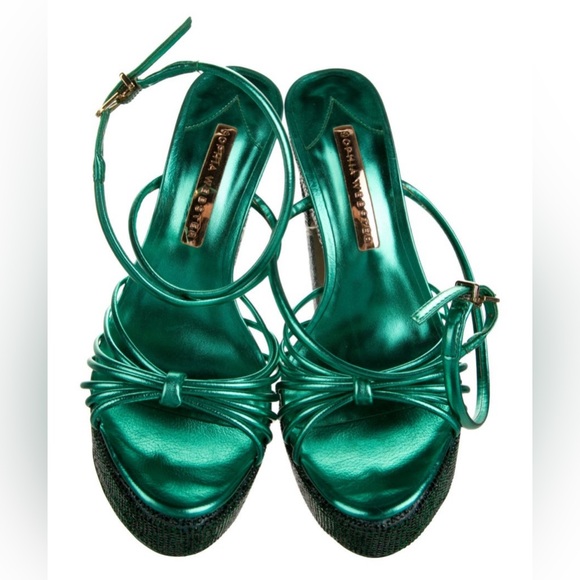 Sophia Webster Green Crystal Embellished Sandal - Picture 3 of 6